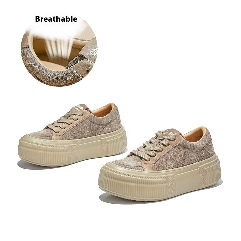 Not Tired Feet Casual Platform Women's Shoes Solid Color