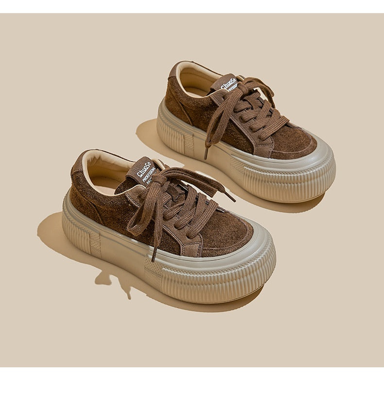 Not Tired Feet Casual Platform Women's Shoes Solid Color