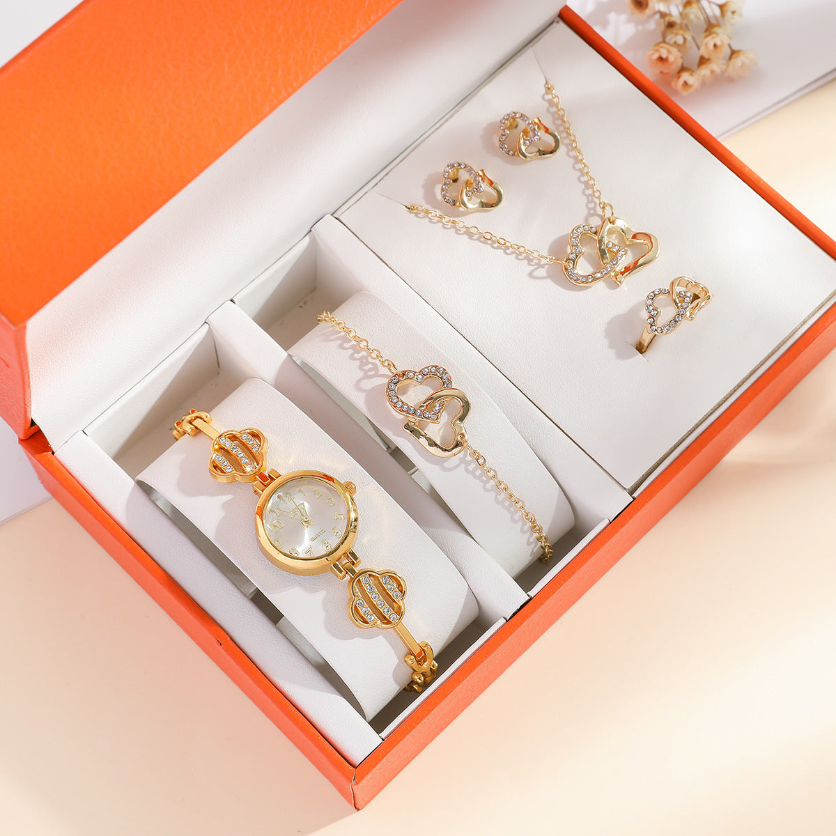 ✨ Elegant Diamond Watch & Jewelry Gift Set – Multiple Styles ✨