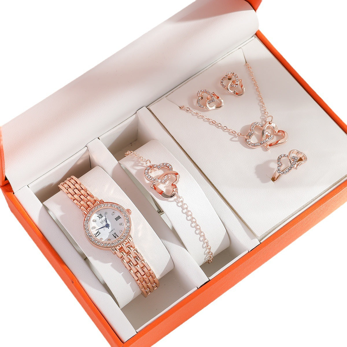 ✨ Elegant Diamond Watch & Jewelry Gift Set – Multiple Styles ✨