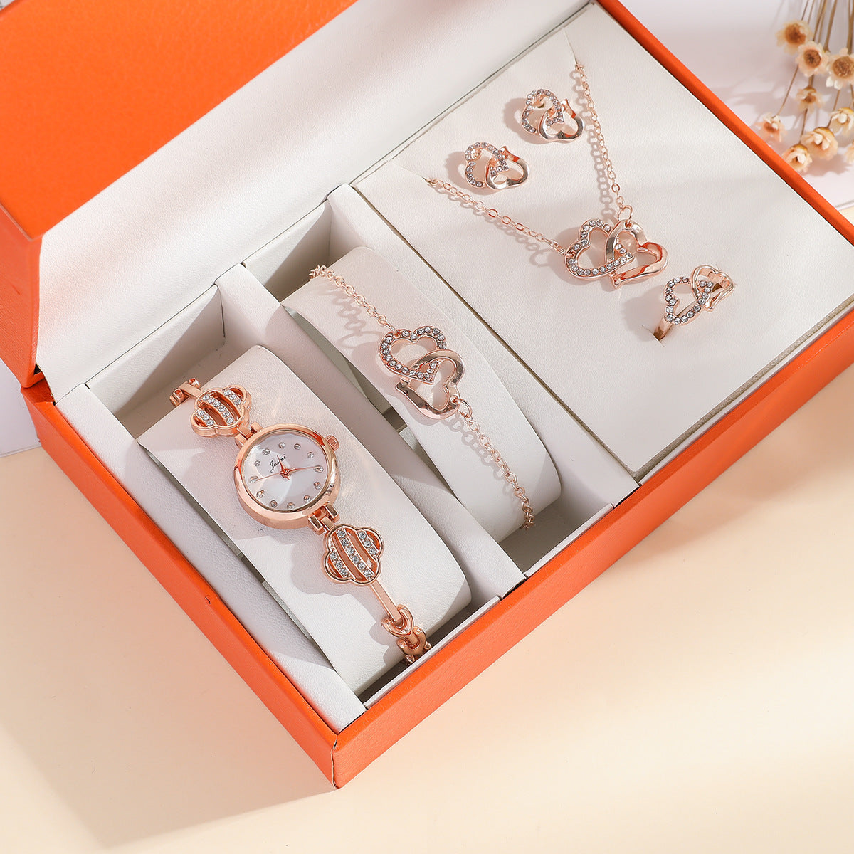 ✨ Elegant Diamond Watch & Jewelry Gift Set – Multiple Styles ✨